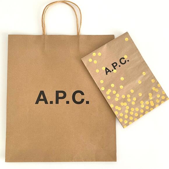 A.P.C. Empty Gift Bag & Shopping Bag Bundle - Picture 1 of 6